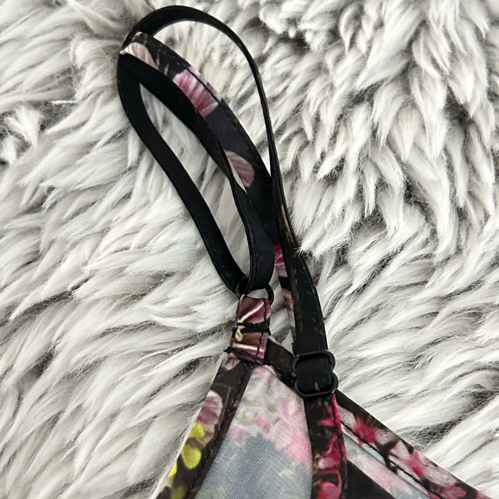 All Saints Floral Slip Dress - Black and Pink - Picture 7 of 11